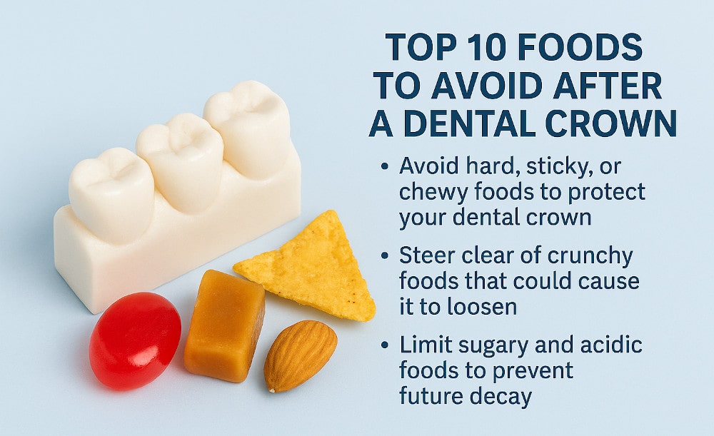 Top 10 Foods to Avoid After Getting a Dental Crown